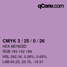 颜色代码: CMYK 3 / 25 / 0 / 26 | qconv.com