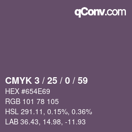 Color code: CMYK 3 / 25 / 0 / 59 | qconv.com