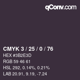 Color code: CMYK 3 / 25 / 0 / 76 | qconv.com