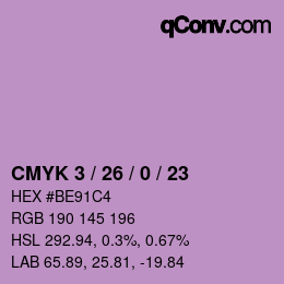 カラーコード: CMYK 3 / 26 / 0 / 23 | qconv.com