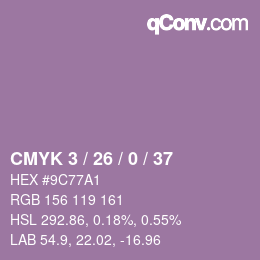 カラーコード: CMYK 3 / 26 / 0 / 37 | qconv.com