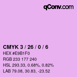 カラーコード: CMYK 3 / 26 / 0 / 6 | qconv.com