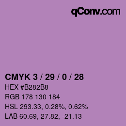 Color code: CMYK 3 / 29 / 0 / 28 | qconv.com