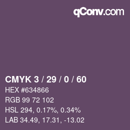 カラーコード: CMYK 3 / 29 / 0 / 60 | qconv.com