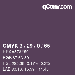 Color code: CMYK 3 / 29 / 0 / 65 | qconv.com