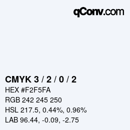 Farbcode: CMYK 3 / 2 / 0 / 2 | qconv.com