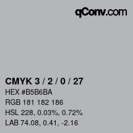 Color code: CMYK 3 / 2 / 0 / 27 | qconv.com