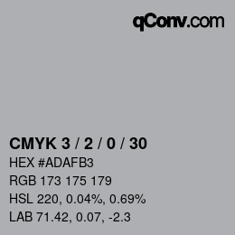 Color code: CMYK 3 / 2 / 0 / 30 | qconv.com
