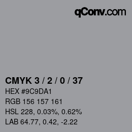 Color code: CMYK 3 / 2 / 0 / 37 | qconv.com