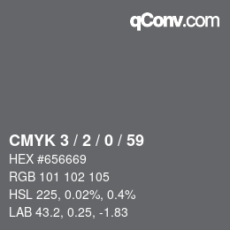 Color code: CMYK 3 / 2 / 0 / 59 | qconv.com