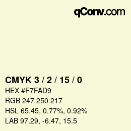 Color code: CMYK 3 / 2 / 15 / 0 | qconv.com