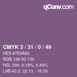 Color code: CMYK 3 / 31 / 0 / 49 | qconv.com