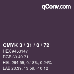 Color code: CMYK 3 / 31 / 0 / 72 | qconv.com