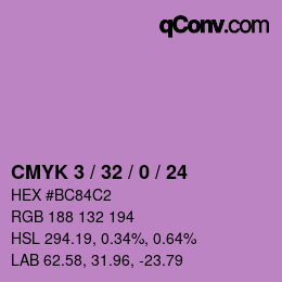 Color code: CMYK 3 / 32 / 0 / 24 | qconv.com