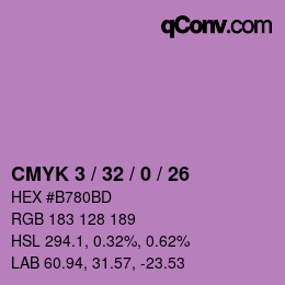 カラーコード: CMYK 3 / 32 / 0 / 26 | qconv.com