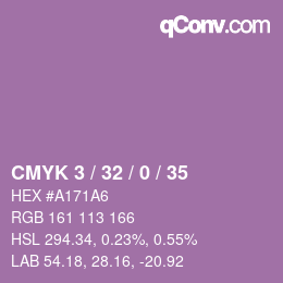 Farbcode: CMYK 3 / 32 / 0 / 35 | qconv.com