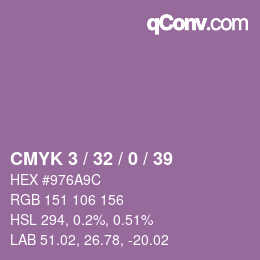 カラーコード: CMYK 3 / 32 / 0 / 39 | qconv.com