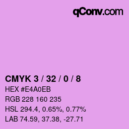 Farbcode: CMYK 3 / 32 / 0 / 8 | qconv.com
