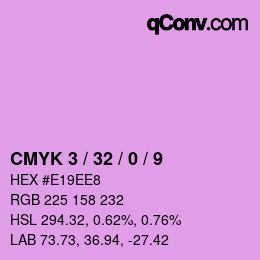 カラーコード: CMYK 3 / 32 / 0 / 9 | qconv.com