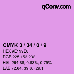 カラーコード: CMYK 3 / 34 / 0 / 9 | qconv.com