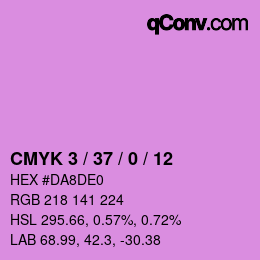 Color code: CMYK 3 / 37 / 0 / 12 | qconv.com