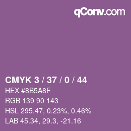 Color code: CMYK 3 / 37 / 0 / 44 | qconv.com