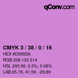 カラーコード: CMYK 3 / 38 / 0 / 16 | qconv.com