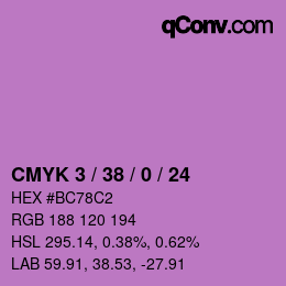 カラーコード: CMYK 3 / 38 / 0 / 24 | qconv.com