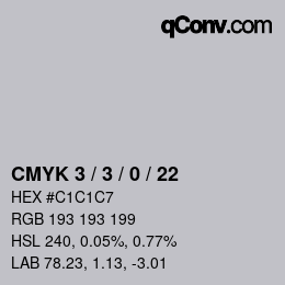 Color code: CMYK 3 / 3 / 0 / 22 | qconv.com