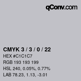 Color code: CMYK 3 / 3 / 0 / 22 | qconv.com