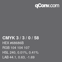 Color code: CMYK 3 / 3 / 0 / 58 | qconv.com