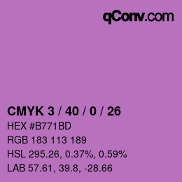 Farbcode: CMYK 3 / 40 / 0 / 26 | qconv.com