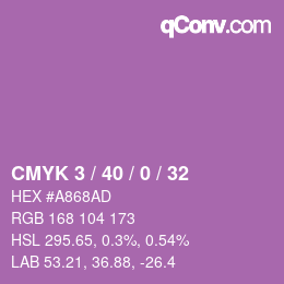 Color code: CMYK 3 / 40 / 0 / 32 | qconv.com