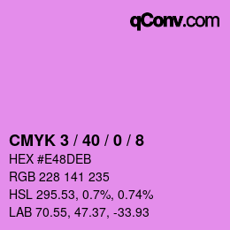 Color code: CMYK 3 / 40 / 0 / 8 | qconv.com