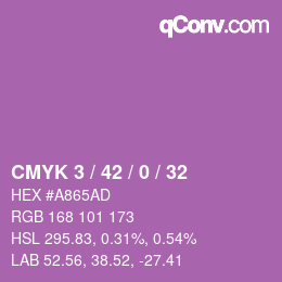 カラーコード: CMYK 3 / 42 / 0 / 32 | qconv.com