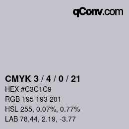Color code: CMYK 3 / 4 / 0 / 21 | qconv.com