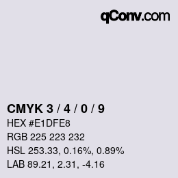 Color code: CMYK 3 / 4 / 0 / 9 | qconv.com