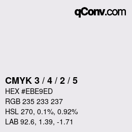 カラーコード: CMYK 3 / 4 / 2 / 5 | qconv.com