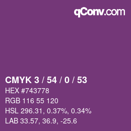 Color code: CMYK 3 / 54 / 0 / 53 | qconv.com