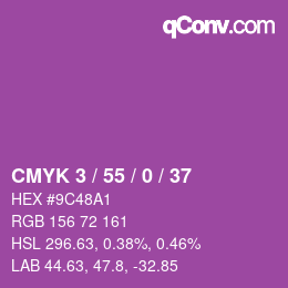 カラーコード: CMYK 3 / 55 / 0 / 37 | qconv.com