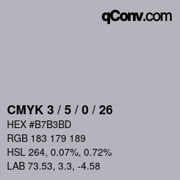 颜色代码: CMYK 3 / 5 / 0 / 26 | qconv.com