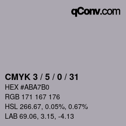 Color code: CMYK 3 / 5 / 0 / 31 | qconv.com