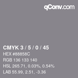 Color code: CMYK 3 / 5 / 0 / 45 | qconv.com