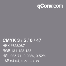 Color code: CMYK 3 / 5 / 0 / 47 | qconv.com