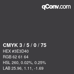 Color code: CMYK 3 / 5 / 0 / 75 | qconv.com