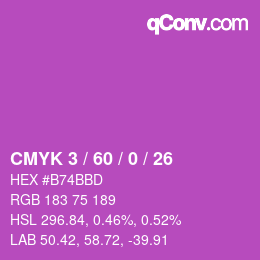 Color code: CMYK 3 / 60 / 0 / 26 | qconv.com