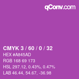 カラーコード: CMYK 3 / 60 / 0 / 32 | qconv.com