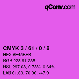 Color code: CMYK 3 / 61 / 0 / 8 | qconv.com