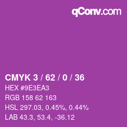 Farbcode: CMYK 3 / 62 / 0 / 36 | qconv.com