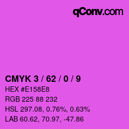 カラーコード: CMYK 3 / 62 / 0 / 9 | qconv.com